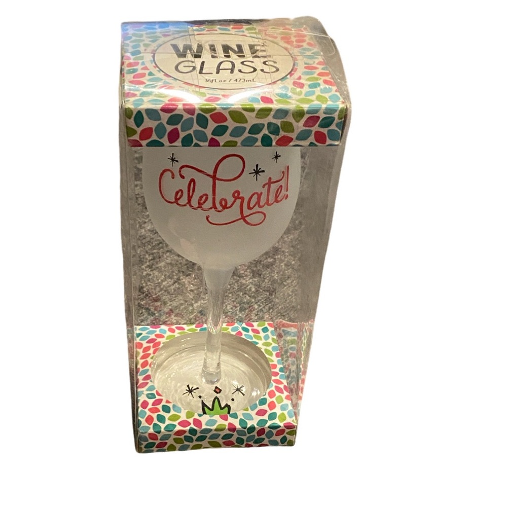 Formation Brands Celebrate Wine Glass. 16 fl oz. Made of Glass. New.